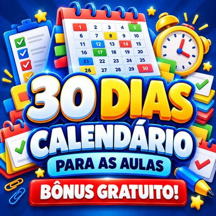 Calendário de 30 Dias para as Aulas
